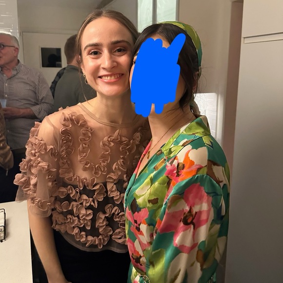 DONATED✖️ 
Ruffled Sheer Blouse - Picture 3 of 6